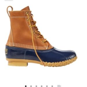 L.L.Bean 8" Boots in Tan/Navy  *NEW*